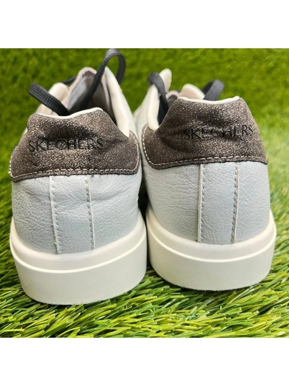 Skechers Eden LX Glimpse of Glitter Womens Size 7 Gray Athletic Shoes Sneakers